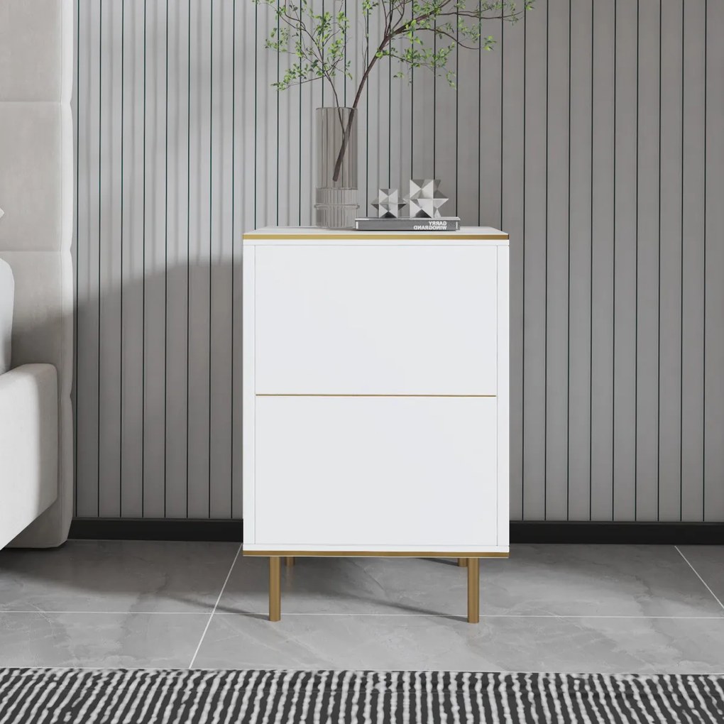 Măsuță de noptieră Imaj Marble White