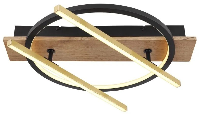 Plafoniera LED design indistrial Beatrix negru 70x60cm