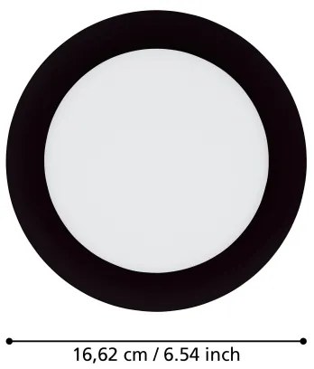 Eglo 31744 FUEVA-Z - Lampă LED dimabilă pentru baie, 10,5W/230V, IP44, negru