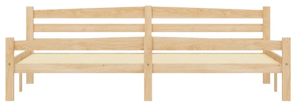 Cadru de pat, 200x200 cm, lemn masiv de pin Maro deschis, 200 x 200 cm
