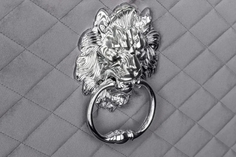 Banca de bar stil baroc Castle Deluxe 165cm, gri