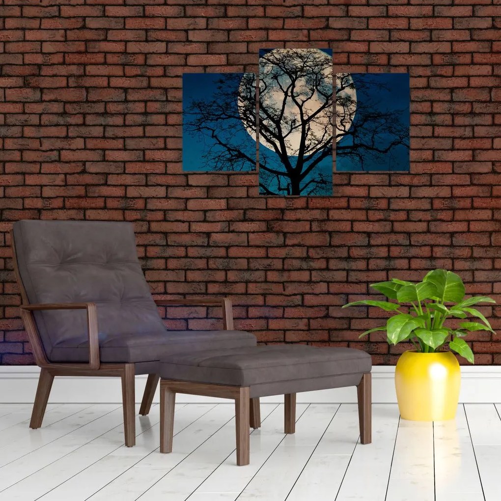 Tablou copacului cu lună plină (90x60 cm)