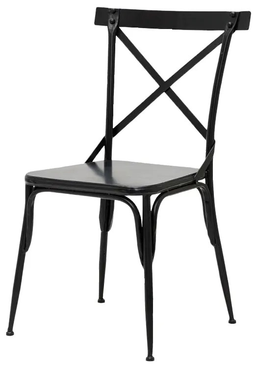 Scaun exterior negru din metal Alto