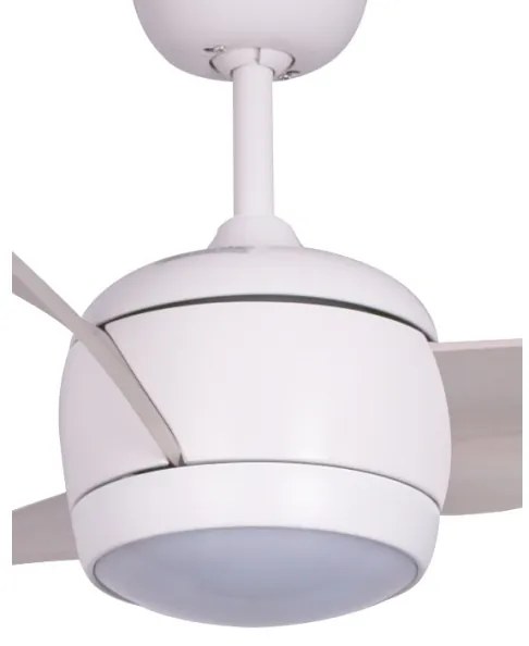 Ventilator LED de tavan Lucci air 512911 AIRFUSION LED/20W/230V lemn/alb + telecomandă