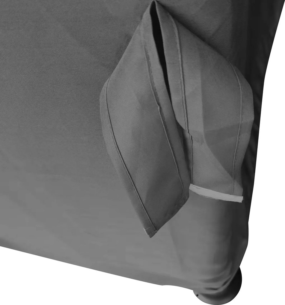 Outsunny Pavilion de grădină 2,96 x 2,96 m, cort cu dublu acoperiș, cort pentru petreceri, 4 părți laterale, plasă de țânțari, rezistent la intemperii, aluminiu/poliester, gri închis | Aosom Romania