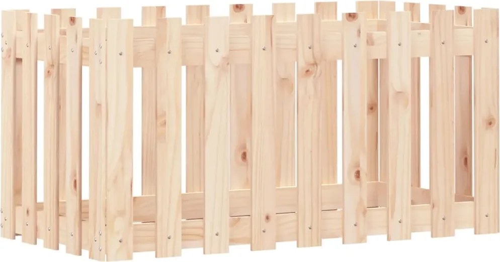 vidaXL Pat înălțat grădină design gard 100x50x50 cm lemn de pin tratat