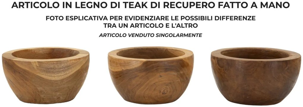 Mauro Ferretti Golitor Buzunare Simple Teak cm Ø 15X9,5 | Aosom Romania
