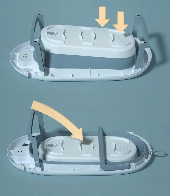 Cada de baie pliabilă pentru copii VAIANA PREMIUM cu șezlong și suport - mai multe culori Bej