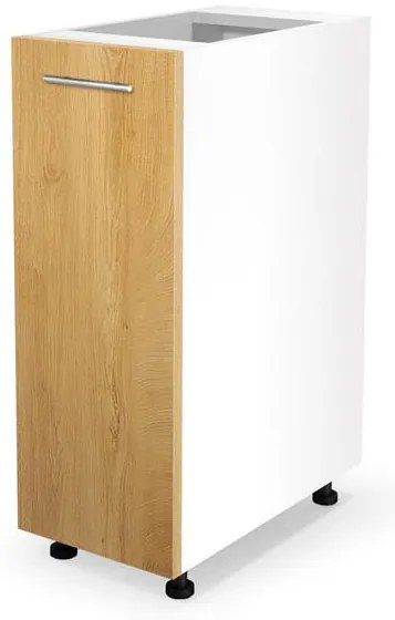 Dulap inferior de bucătărie Verlene (Lemn natural + Alb). Promo -6%. 1048693