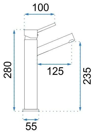 Baterie Lumi gri mat înaltă – H 28 cm
