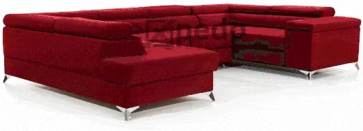 Supermobel Canapea extensibilă în formă de U THIAGO, 350x90x202, omega 68/soft 11, stânga