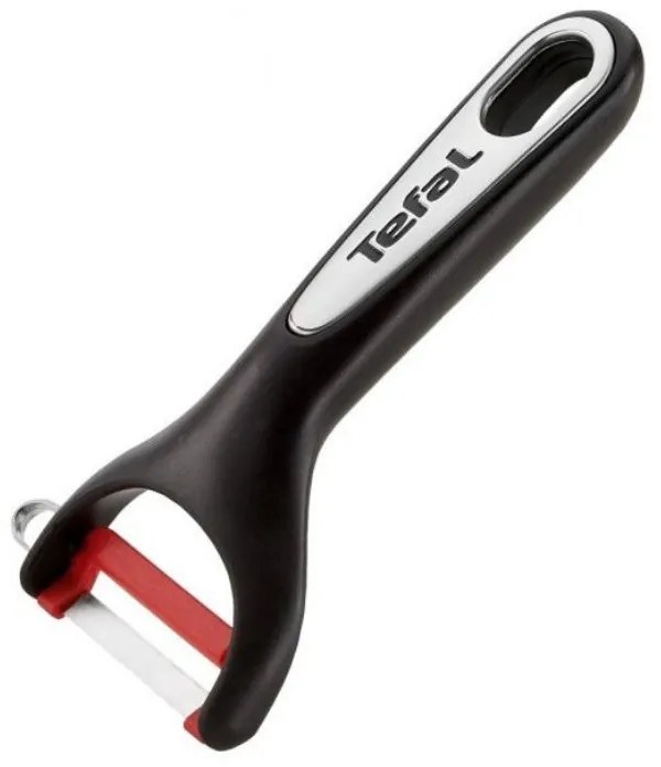 Whisk Tefal K2071814, Inel silicon, Lamă curbată, Fără ftalați, Negru/roșu