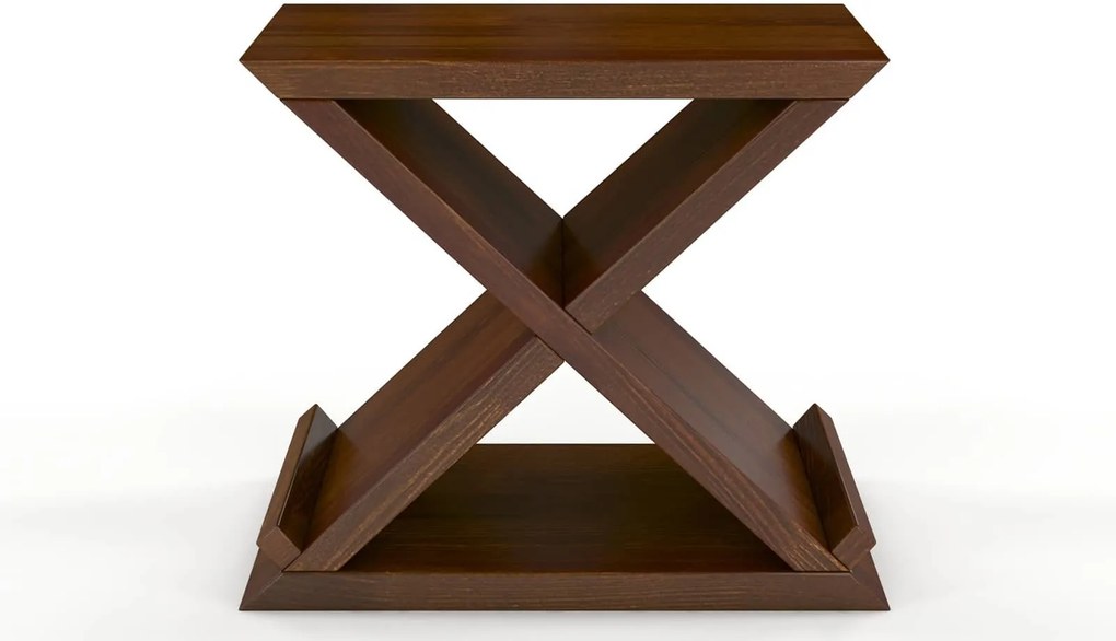 Noptieră lemn masiv TerraCraft 1 Sertar Pin, 42 × 35 × 40 cm - Wenge