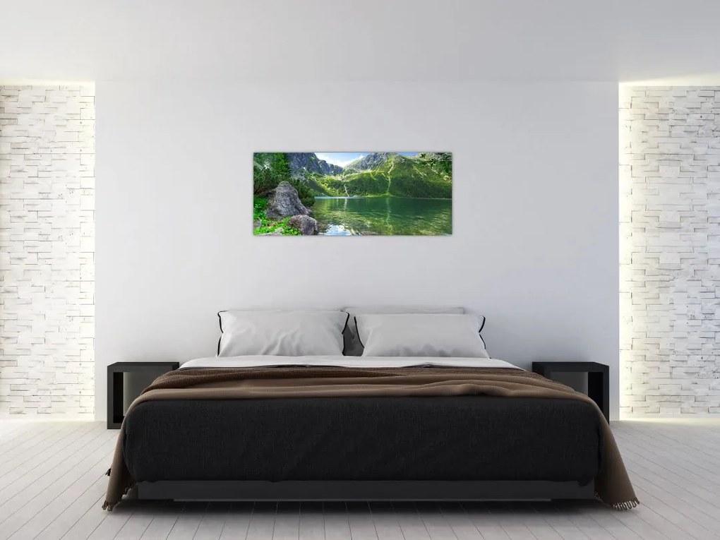 Tablou cu lac în munții Tatra (120x50 cm)