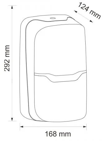 Dozator pentru hartie igienica pliata Merida Hygiene Control, alb