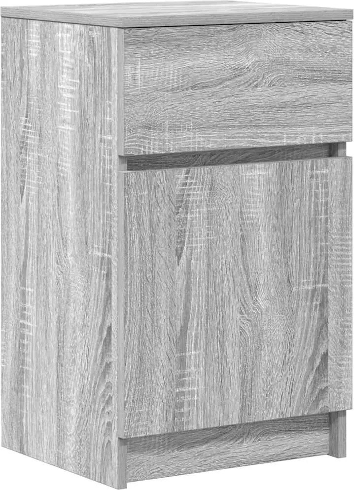 vidaXL Noptieră, gri sonoma, 39x35x65 cm, lemn prelucrat