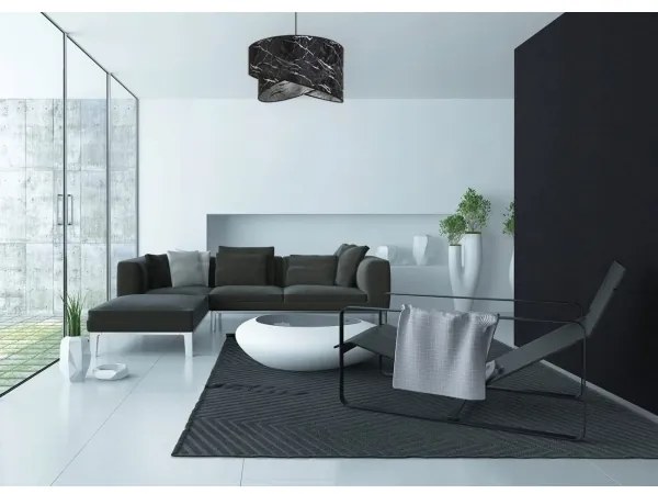 Lustră pe cablu 1xE27/60W/230V negru/argintiu