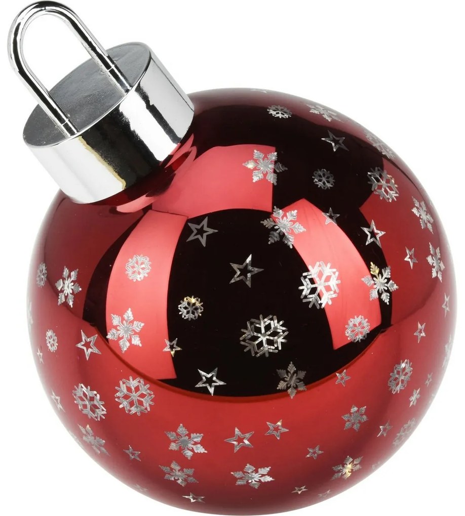 Decorațiune de Crăciun cu LED Xmas ball roșu, diametru 15 cm