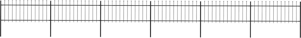 vidaXL Gard de grădină cu vârf tip suliță din oțel 1070x80 cm, negru