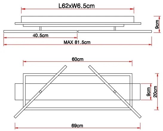 Plafonieră BEATRIX LED/32W/230V Globo 67296D1