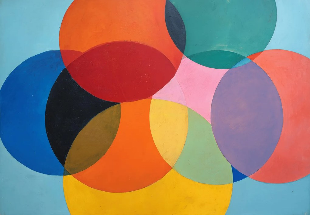 Fototapet - Abstracție rotundă multicoloră (147x102 cm)