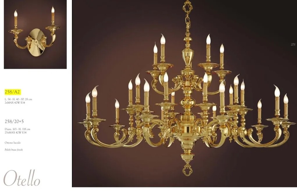 Candelabru XXL cu 25 brate LUX realizat manual Otello