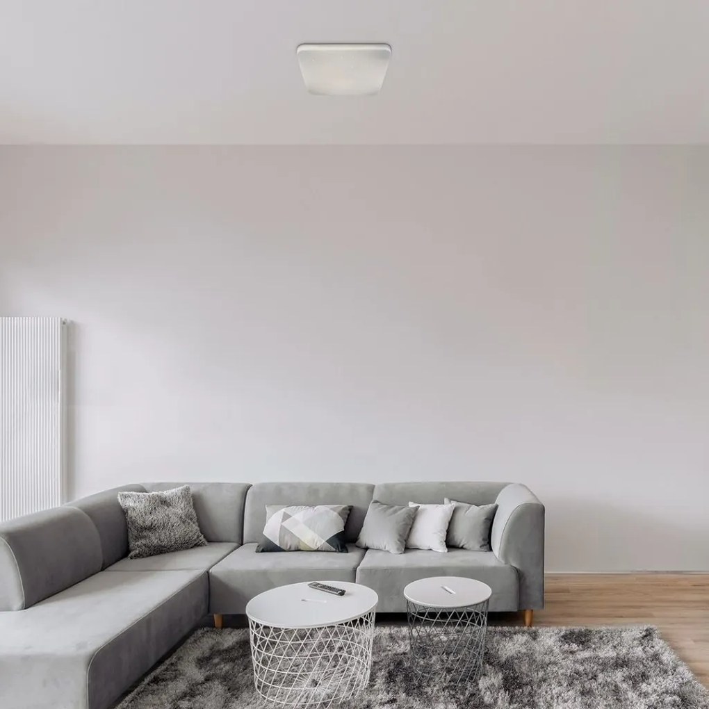 Plafoniera LED design modern Lucas alb 37,5x37,5cm