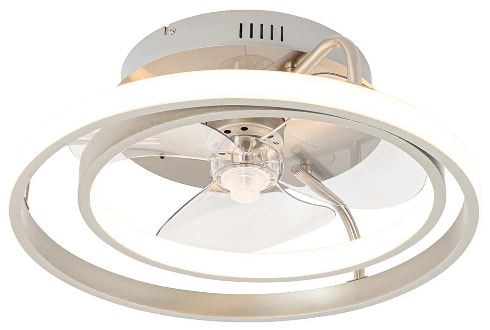 Ventilator de tavan din oțel 46,5 cm, inclusiv LED cu telecomandă - Kees