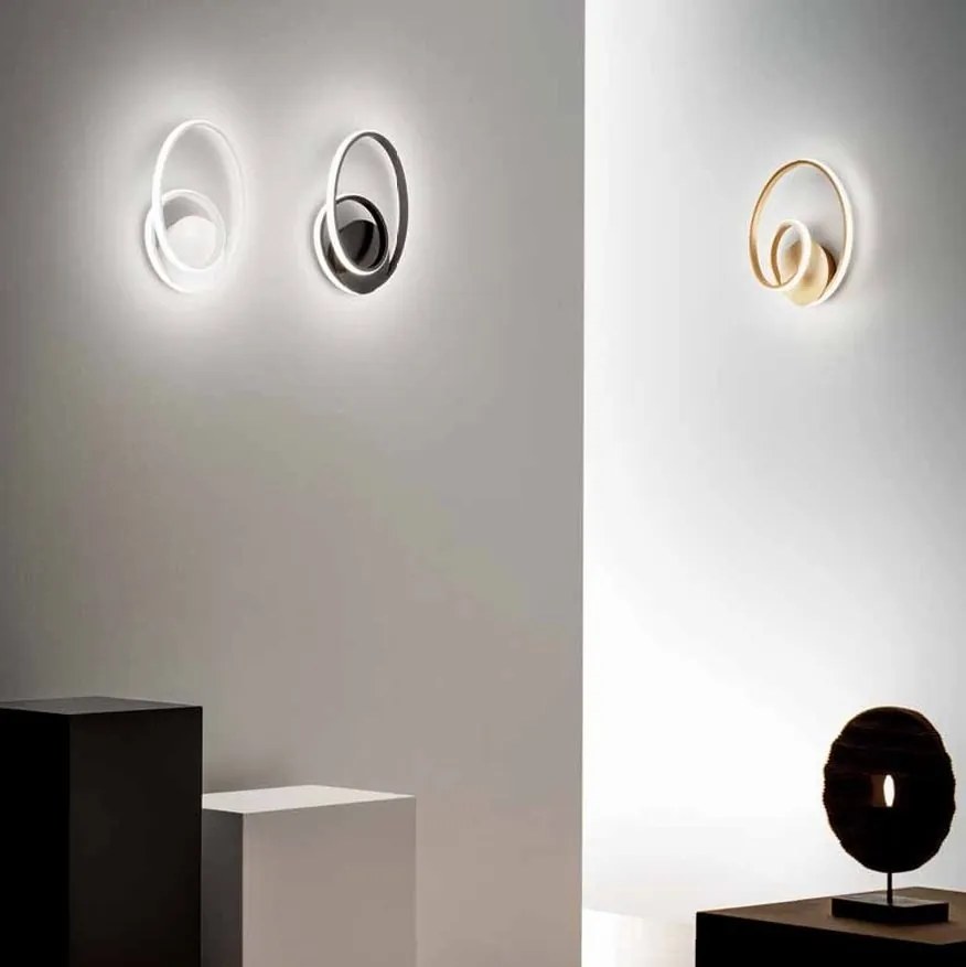 Aplica de perete LED design modern Diva, auriu, alb sau titan