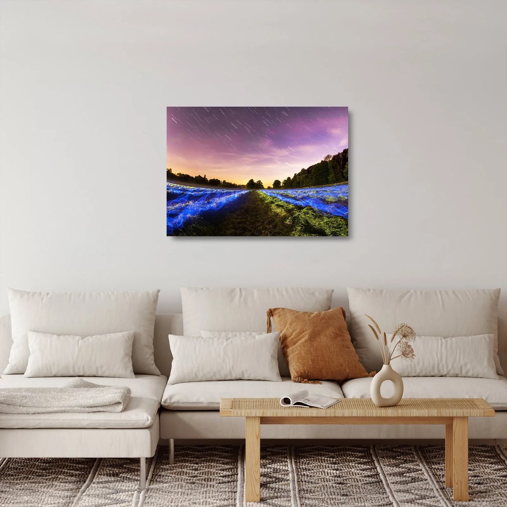 Tablou pe sticlă cu câmp colorat (70x50 cm)