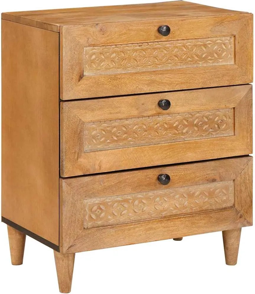 vidaXL Dulap de noapte cu sertar Maro deschis 50 x 33 x 62 cm