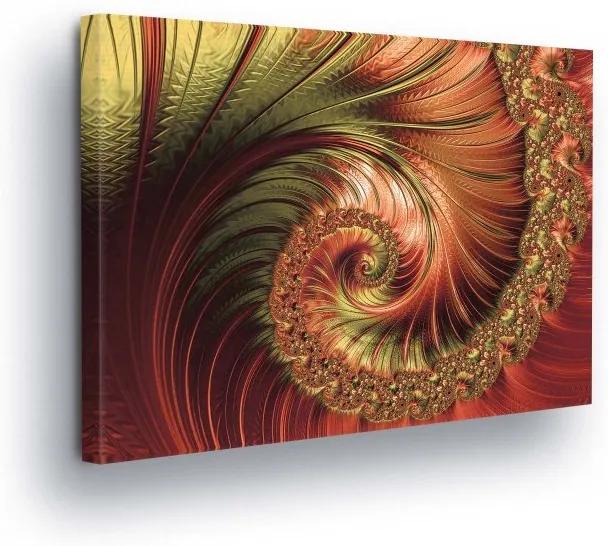 GLIX Tablou - Abstract Swirl in Copper Tones 25x35 cm