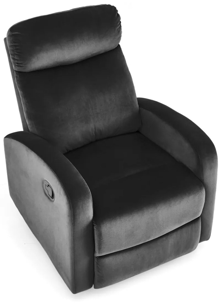 Fotoliu recliner Wonder negru H98 cm