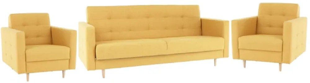 Zondo Set canapea fotoliu Armendia (muștar). 1015577