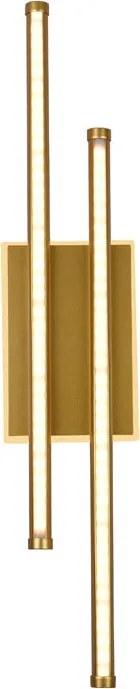 Aplică LED ERSTE Flame 30W Auriu 505x100x50mm, 2850lm, 3CCT Dimabilă, Corp Iluminat Perete Modern, Design Luxos, Ideală Living, Hol, Dormitor