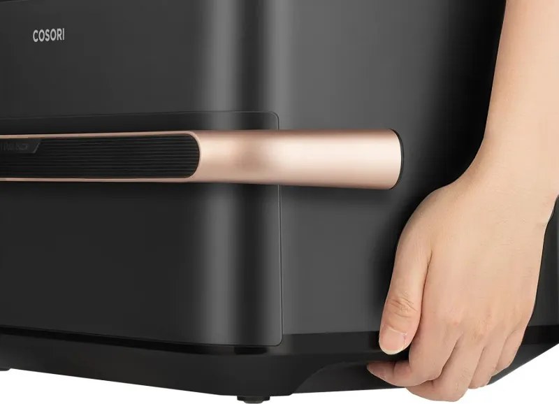 La mâna a doua: Friteuza cu aer cald Cosori Dual Blaze TwinFry CAF-TF101S, 10 L, 6 programe, 240°C, Timer, ThermoIQ, Negru