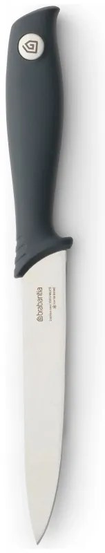 Cuțit Brabantia Tasty+ 1001165, 13.3 cm, Oțel călit, Rezistent la zgârieturi și coroziune, Gri închis