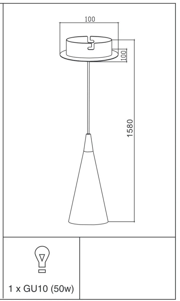 Pendul design modern Nevill negru