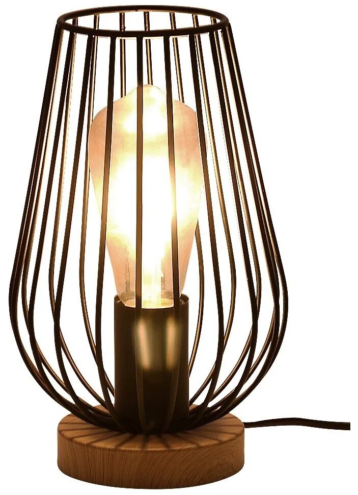 Veioza, lampa de masa design industrial Gremio negru