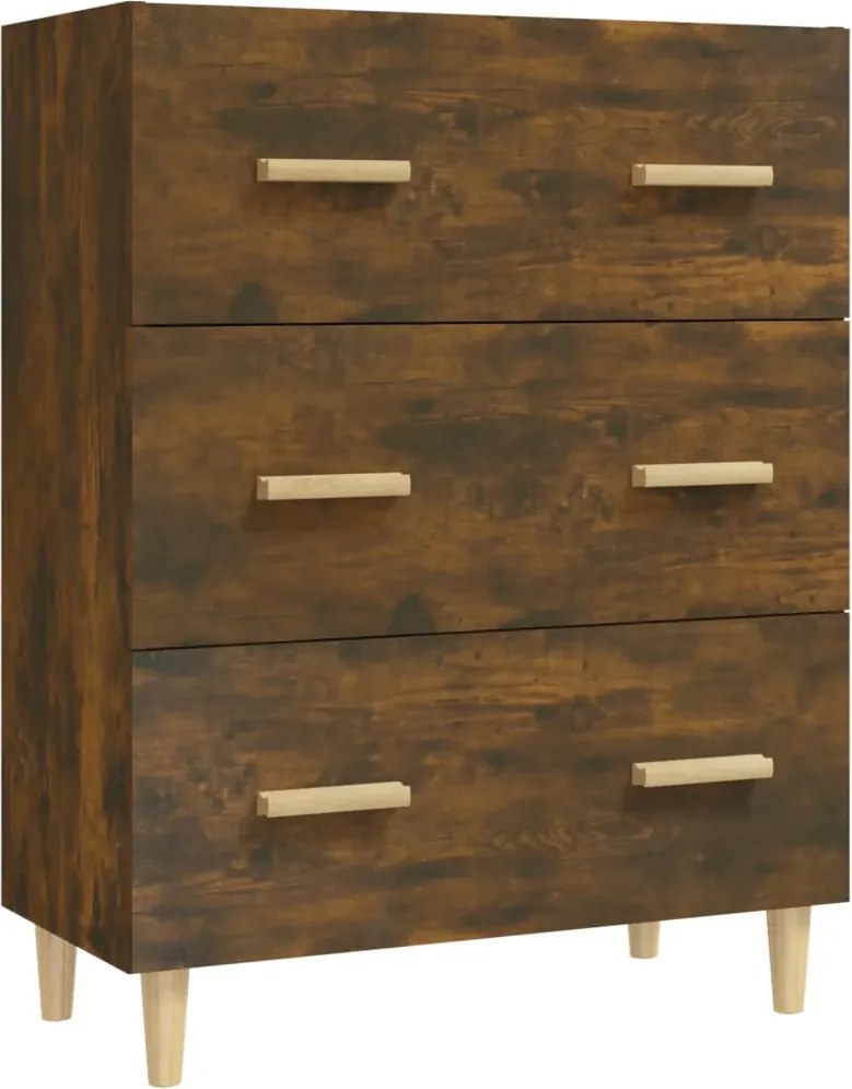 vidaXL Servantă, stejar fumuriu, 70x34x90 cm, lemn prelucrat