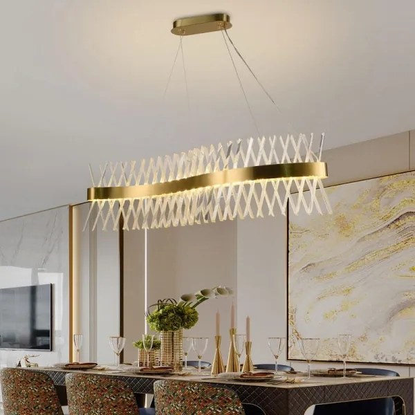 Lustră LED de cristal dimabilă pe cablu LED/95W/230V + telecomandă