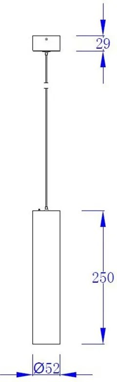 Pendul LED CCT BOLONIA 25cm negru