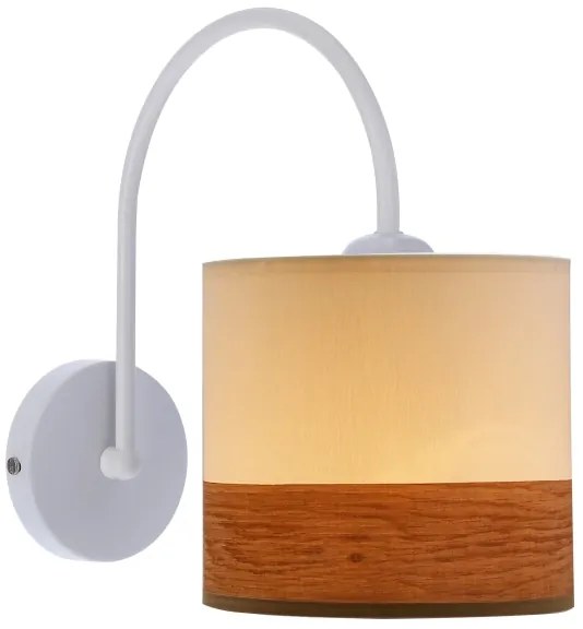 Lampă de perete BIANCO 1xE27/40W/230V alb/maro
