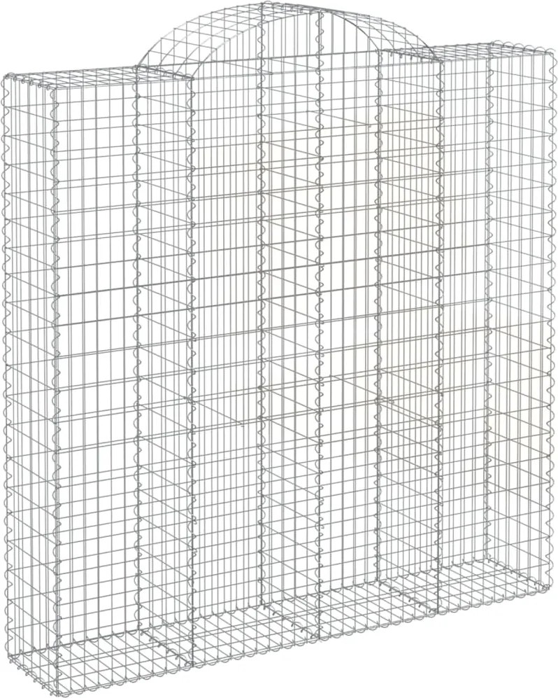 vidaXL Coș gabion arcuit 200x50x200/220 cm fier galvanizat