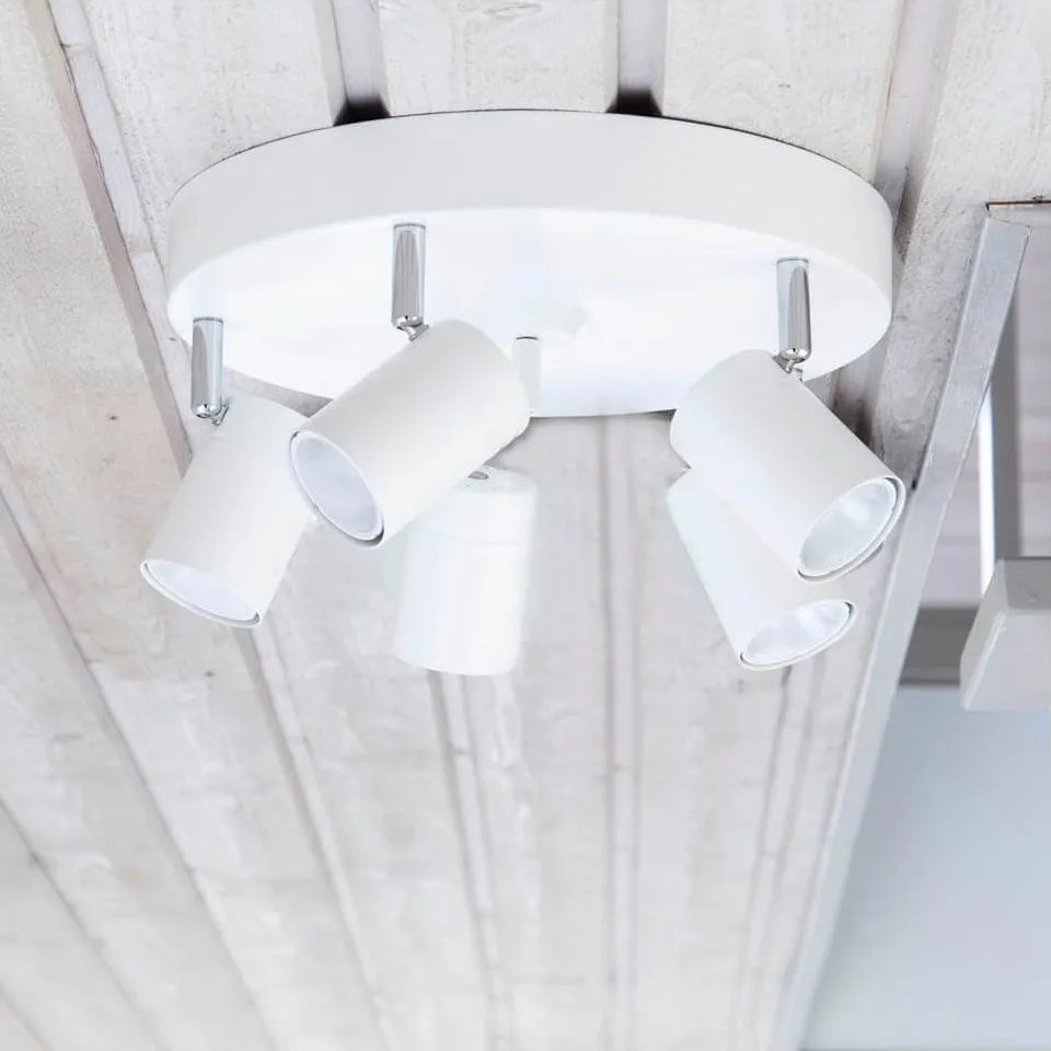 ByRydens 4200730-5002 - Plafonieră CORRECT cu 5 spoturi GU10/7W/230V, albă