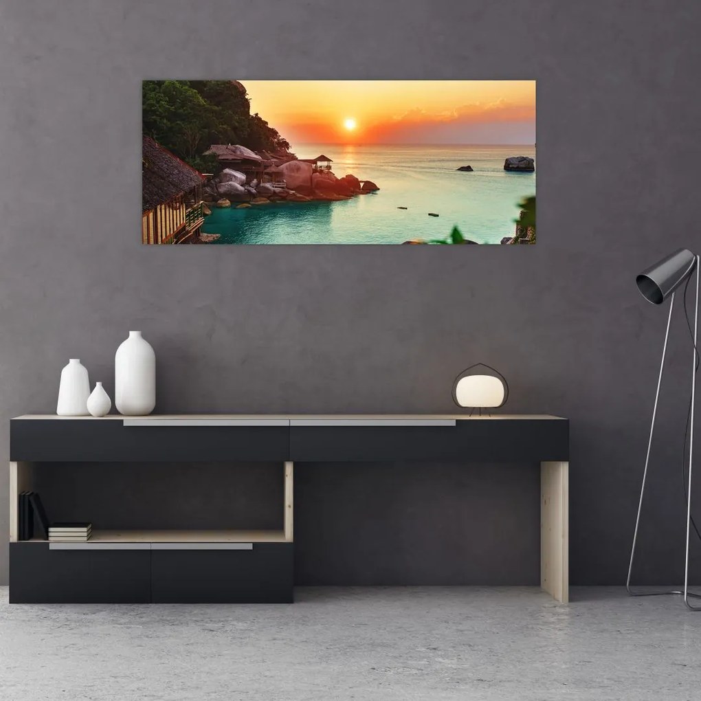 Tablou cu plaja frumoasă (120x50 cm)