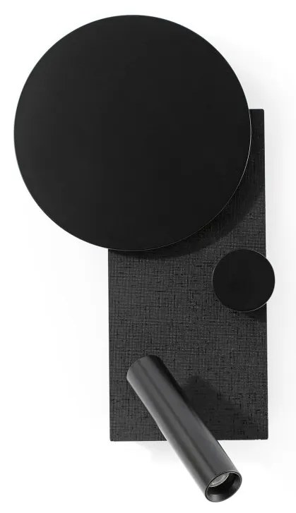 Aplica perete ambientala cu reader LED KLEE negru dreapta