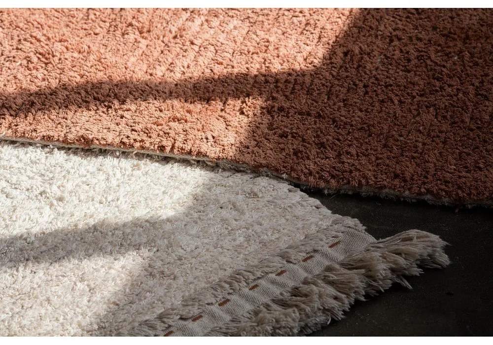 Covor cărămiziu/bej din bumbac 140x200 cm Duetto Toffee – Lorena Canals