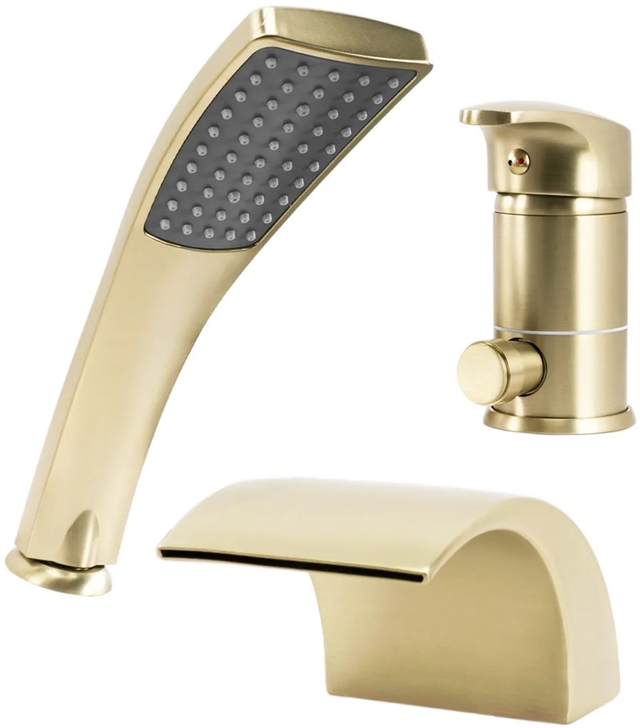 Baterie pentru cadă Rea Riven Brush Gold