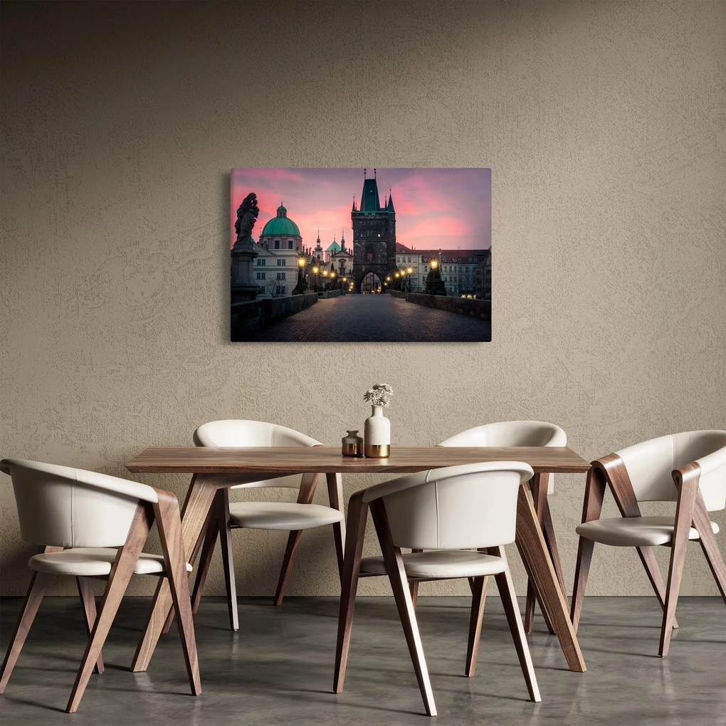 Tablou - Pe podul lui Carol,Praga (90x60 cm)
